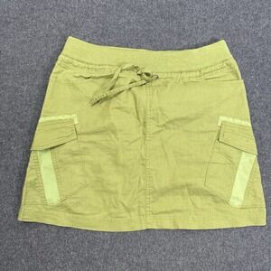 PrAna Cargo Skirt Womens Medium Green Utility Hiking Outdoor Drawstring
